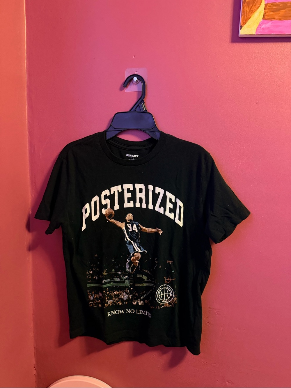Old Navy Black Posterized Basketball Graphic Tee